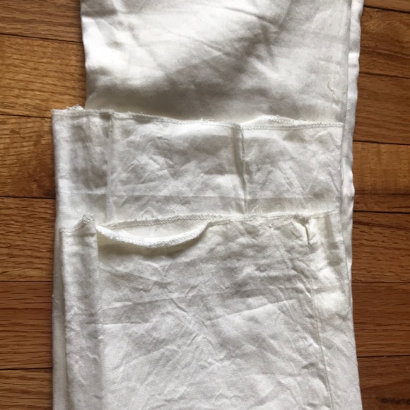 Vintage Y2k Linen Coastal Cottage Western Coquette summer beach wide flare - Picture 8 of 8